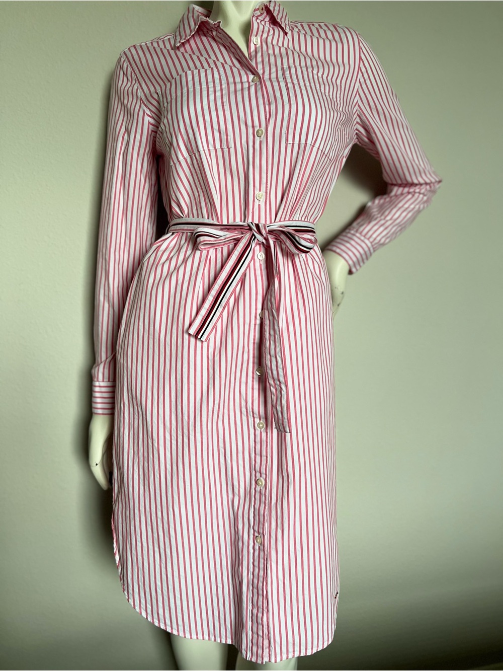Tommy Hilfiger Button Front Cotton Shirtdress Size XS